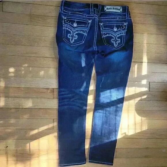 Rock Revival Gemini Skinny Jeans Size 27 - Picture 6 of 12